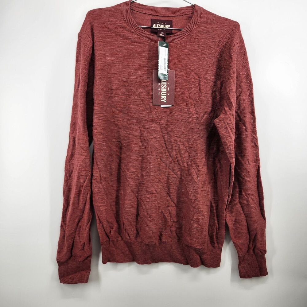 Alesbury Men's Medium Red Riverside Crewneck Sweater NWT